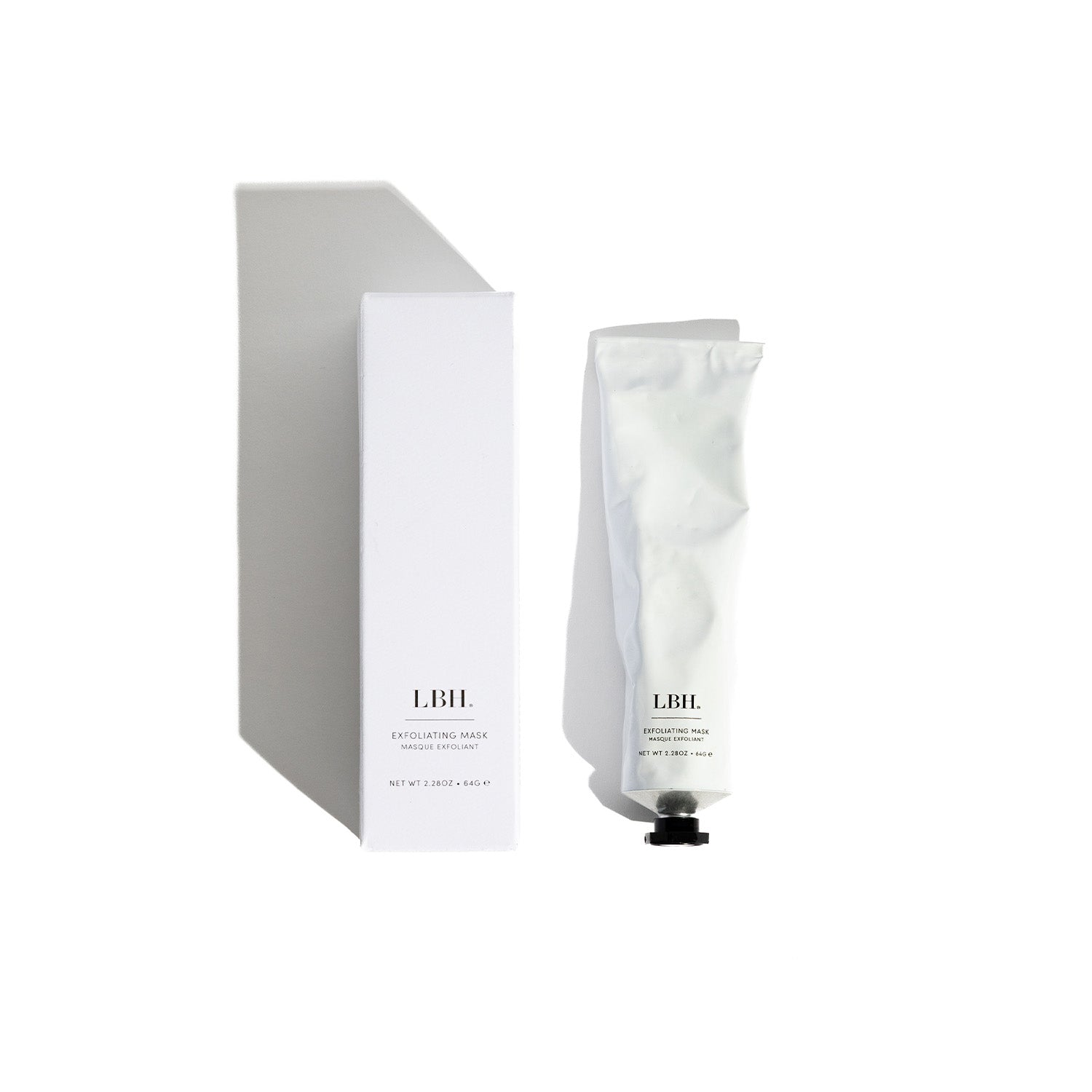 LBH Skincare Exfoliating Mask treatment tube and retail box
