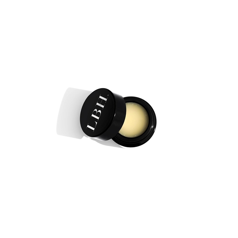 LBH Skincare Lip Balm in signature black jar