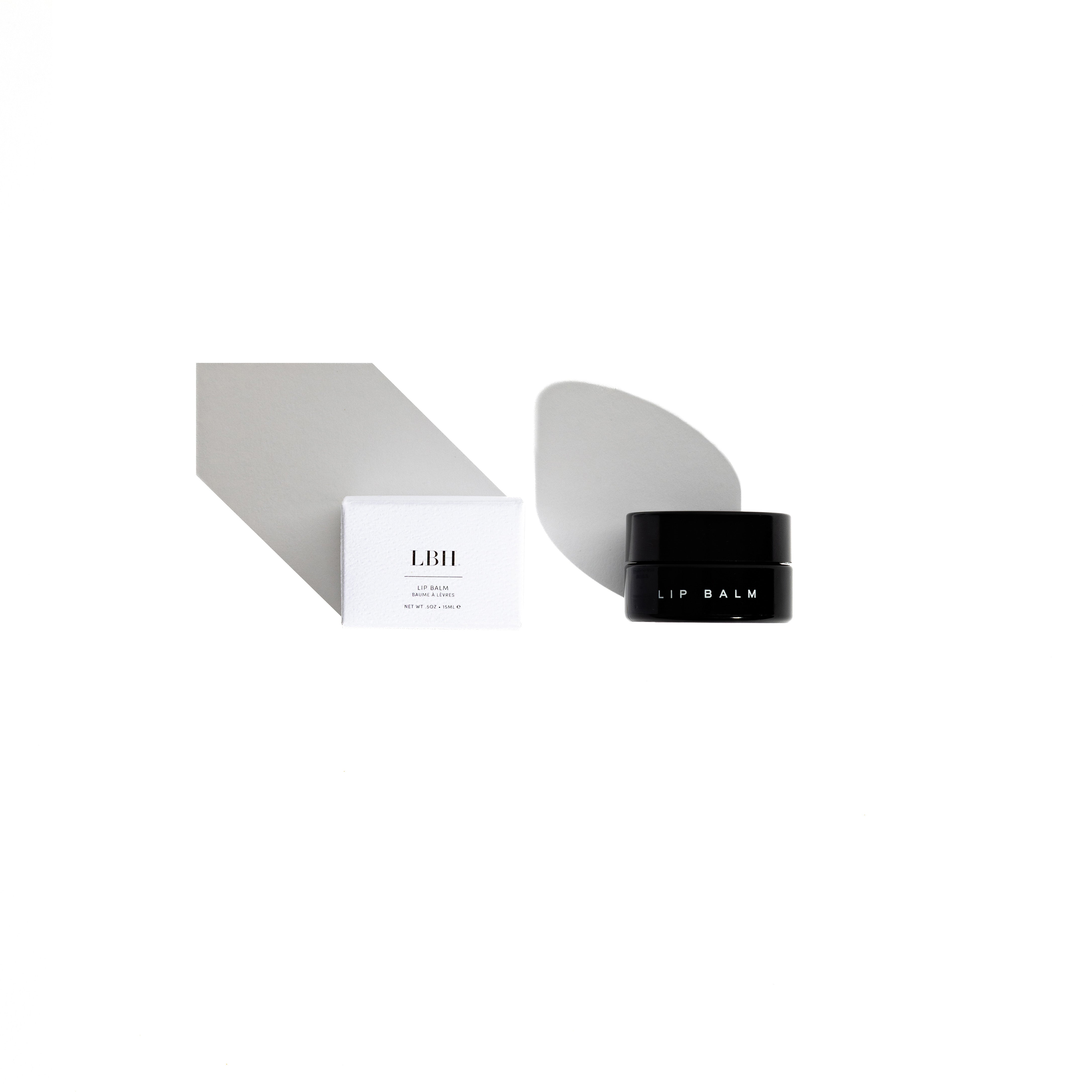 LBH Skincare Lip Balm jar with retail packaging