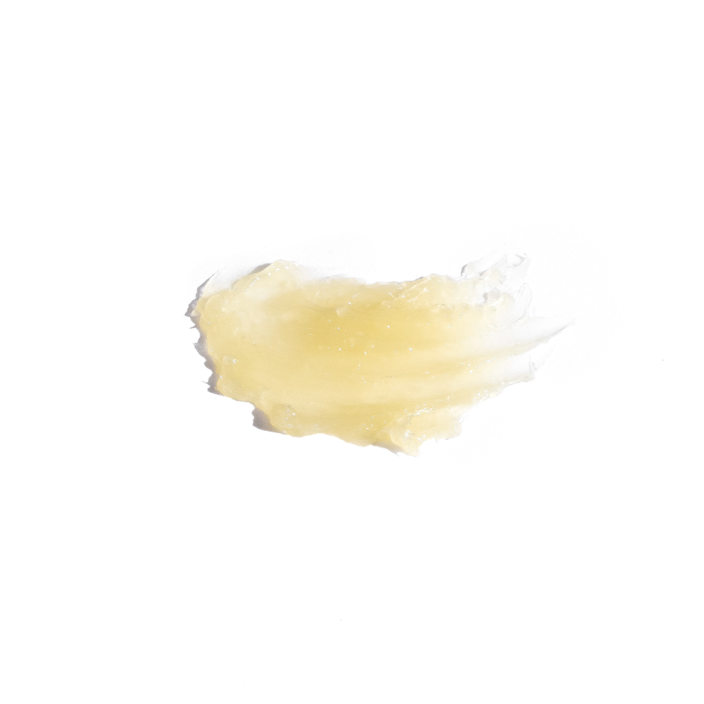 LBH Skincare Lip Balm texture swatch on white background